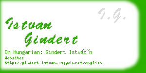 istvan gindert business card